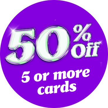 50% Off 4 or more cards