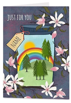 Just For You Woodland Jar Personalised Card