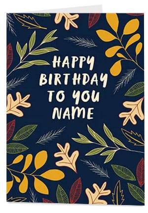 Happy Birthday To You Autumn Leaves Personalised Card