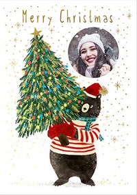 Tap to view Christmas Bear Photo Upload Card