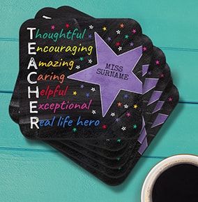 Star Teacher Personalised Coaster