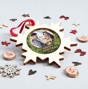 Happy Christmas Photo Tree Decoration