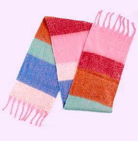 Soft Winter Colourblock Scarf